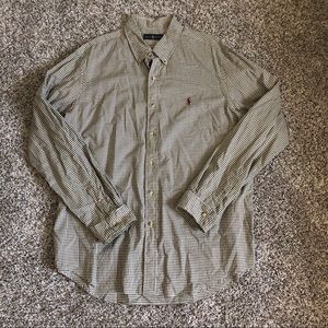 Men’s - Ralph Lauren Button Down - Olive Gingham